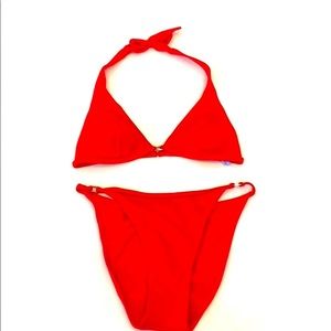 Malibu Dream girl shimmer red bikini